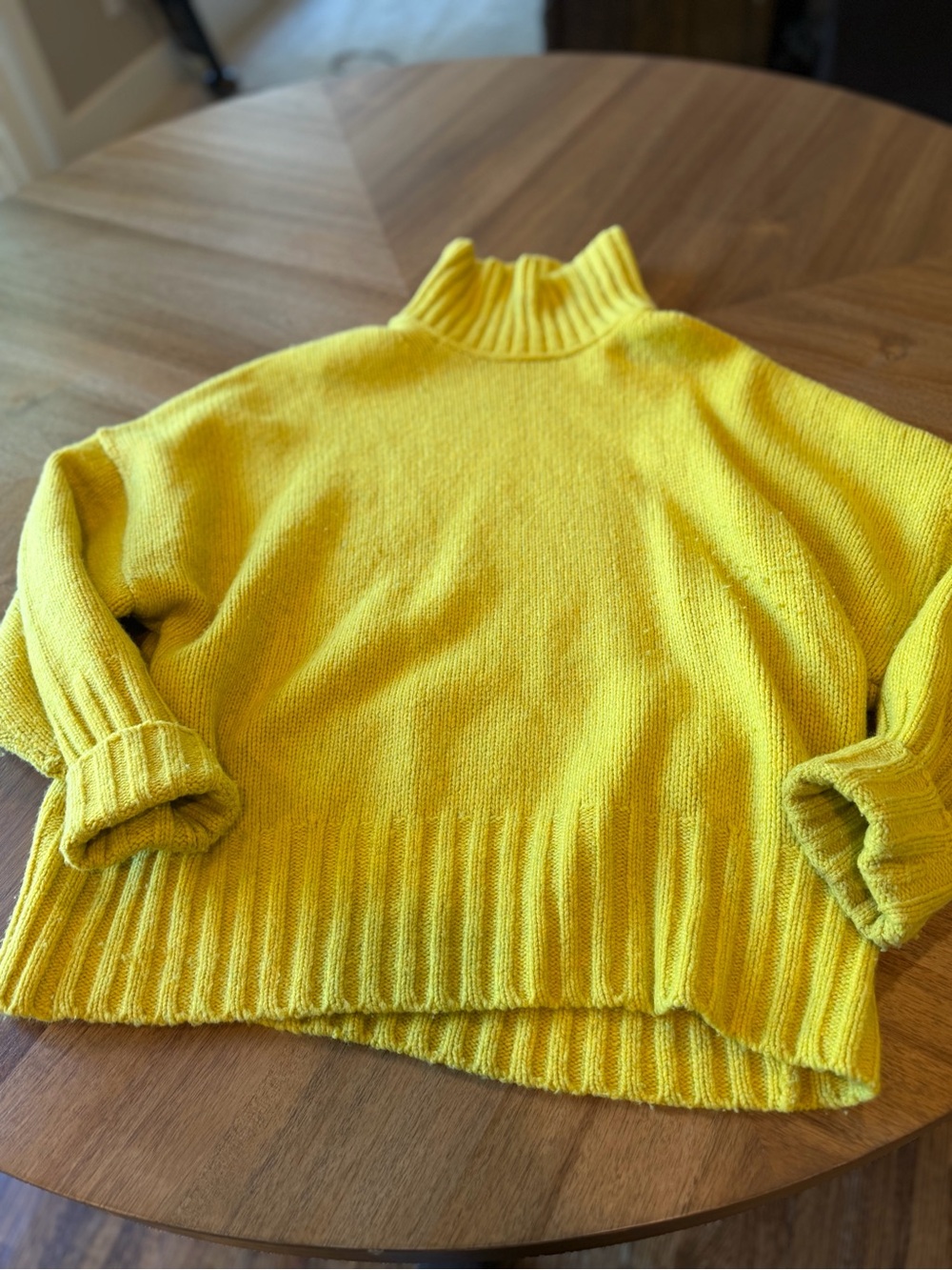 Banana Republic Bright Yellow Mock Neck Sweater